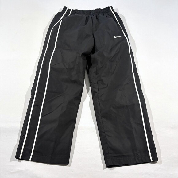 Nike N45 Joggers Sweatpants Windbreaker Black Poly Youth Boys Drawstring Sz M - Picture 1 of 10
